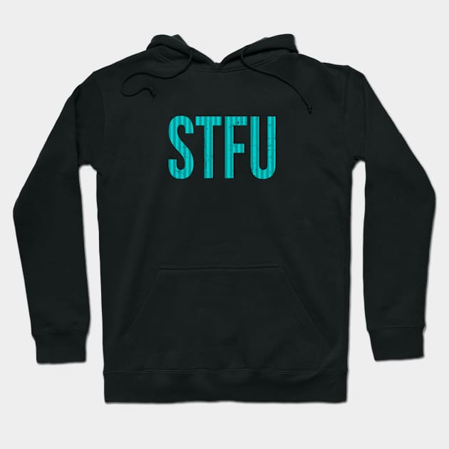 STFU _ Green STripes Hoodie by MemeQueen